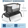Bedside Bassinet Baby Bassinet for Baby, 3 in 1 Bedside Sleeper with Baby Co-Sleeper Travel Crib with Detachable Mosquito Net & Adjustable Height - 2 of 4