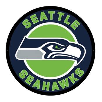 Evergreen Ultra-Thin Edgelight LED Wall Decor, Round, Seattle Seahawks- 23 x 23 Inches Made In USA