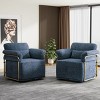 Modern Swivel Accent Chair with 360 Degree Rotation,Upholstered Armchair with Metal Legs,Accent Chair for Living Room or Office-Coolbibila - 3 of 4