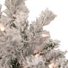 Northlight Pre-Lit Medium Heavily Flocked Madison Pine Artificial Christmas Tree - 3' - Clear Lights - 2 of 4