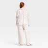 Women's Cloud Knit Modal Long Sleeve Notch Collar Top and Pants Pajama Set - Auden™ - 2 of 3