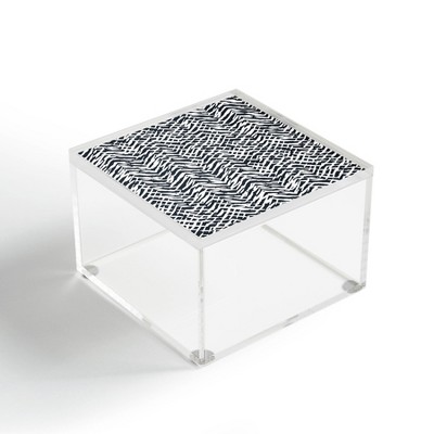 Ninola Design Japandi Texture Marks 4" x 4" Acrylic Box - Deny Designs