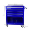 VYNXARIA 4-Drawer Multifunctional Tool Cart on Wheels,Versatile Storage for Garage & Workshop,Blue - 3 of 4