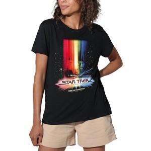 Women's Star Trek Motion Picture Poster Loose T-Shirt Black - 1 of 4