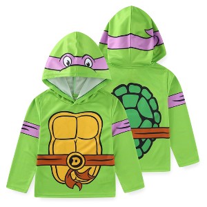 Nickelodeon Teenage Mutant Ninja Turtles TMNT Donatello Boys Long Sleeve Hooded Shirt for Big Kids - 1 of 4