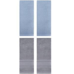 REGALWOVEN 4 Pcs Cotton Soft Absorbent Waffle Hand Towel for Bathroom - 1 of 4