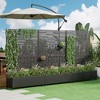 Wooakway 72"H Metal Planter Box with Trellis Raised Garden Bed with Arbor Privacy Screen with Wheels - 4 of 4
