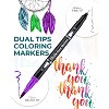 Ohuhu Markers for Adult Coloring Books No bleeding 36 Colors - Water-based Dual Tips Fineliner & Brush Drawing Pens Art Markers - Maui - Black - 2 of 4