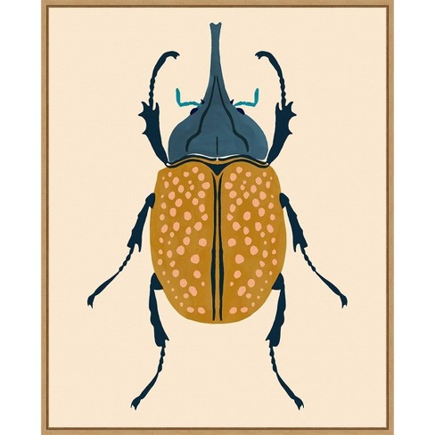 23 X 28 Beetle Bug Ii By Victoria Barnes Framed Canvas Wall Art Print -  Amanti Art : Target