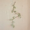 Storied Home Faux Leaf Garland with Glitter in Ice Finish, Mint Color - 4 of 4