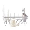 Chrome Plated Steel 2-Piece Small Dish Drainer by Sweet Home Collection® - 2 of 4