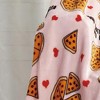 Plazatex Pizza My Heart Micro plush Decorative All Season Multi Color 50" X 60" Throw Blanket - 2 of 3