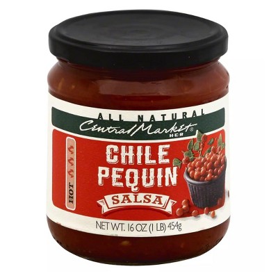 Central Market Hot Chili Pequin Salsa, 16 oz (Pack of 2)
