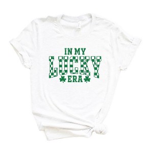 Simply Sage Market Women's In My Lucky Era Checkered Short Sleeve Graphic Tee - 1 of 3