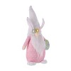 Easter Gnome 18" Fabric Bunny Shelf Sitter Set in Pastel Pink & Purple by Melrose - 2 of 3