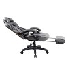 Kumasinova 360°Swivel Ergonomics Office Chair with Footrest&Lumbar Pillow,Recliner Computer Chair with Adjustable Height,Luxury Boss Chair,Dark  Gray - 4 of 4