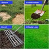 SKRAN 79.5 Long Handle Heavy Duty Tool Lawn Leveling Rake,high Capacity Lawn Roller, can Fill Sand, for Farmland,Golf Course Compost Sand Leveling - 4 of 4