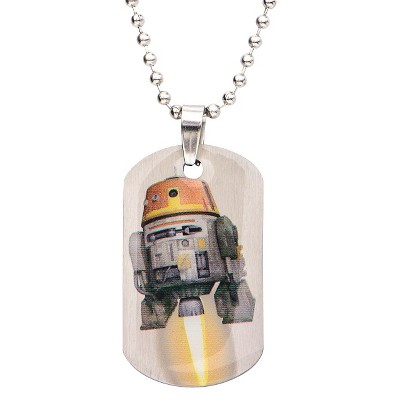 Men&#39;s Boys&#39; Star Wars Chopper Stainless Steel Dog Tag Chain Necklace (18&#34;)