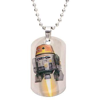 Men's Boys' Star Wars Chopper Stainless Steel Dog Tag Chain Necklace (18")