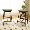 HDZNVF Set of 2 Modern Bar Stools Comfortable and Stylish Counter Height and Bar Height Bar Stools, Green - 3 of 4