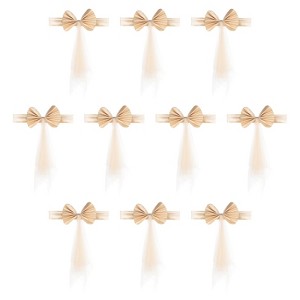 Unique Bargains Mesh Yarn Floating Chair Bands Decoration Stretch Satin Chair Sashes Bows - 1 of 4