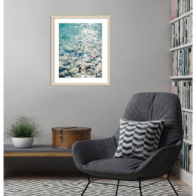 Sunny Day Glacial Water Coastal Photography Framed Wall Art