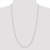 Black Bow Jewelry 1mm, 14k White Gold, Solid Cable Chain Necklace - 2 of 4