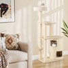 Costway Wooden Cat Tree 6-Level Cat Scratching Stand with 2-Story Cat Condo Modern Cat Furniture - 4 of 4