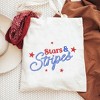 City Creek Prints Western Stars And Stripes Canvas Tote Bag - 15x16 - Natural - 2 of 2