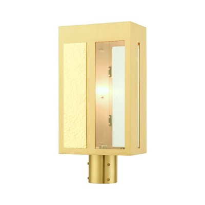 Livex Lighting Lafayette 1 - Light Post Light in  Satin Brass