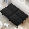 Futon Sofa Sleeper Couch Bed with Adjustable Backrest - 4 of 4