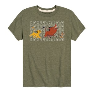 Boys' - Disney - Hakuna Matata Outlined Words Short Sleeve Graphic T-Shirt - 1 of 4