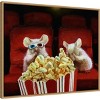 28" x 23" Movie Night II by Lucia Heffernan Framed Canvas Wall Art Print - Amanti Art - 2 of 4