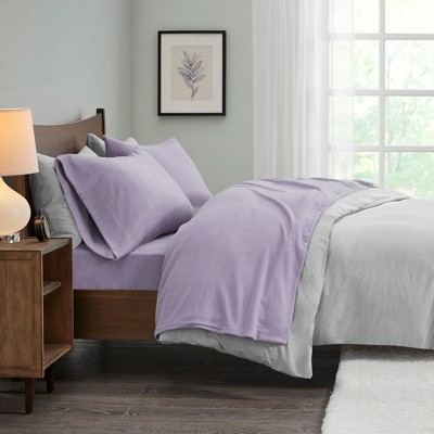 Elegant Solid Micro Fleece Sheet Set, All Season Bedding Sets, Cozy Home Textile fits Lux Bedroom Decor,Valentine's Day Gifts