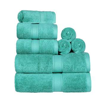 Solid Luxury Premium Cotton 900 GSM Highly Absorbent 2 Piece Bath Towel  Set, Forest Green by Blue Nile Mills