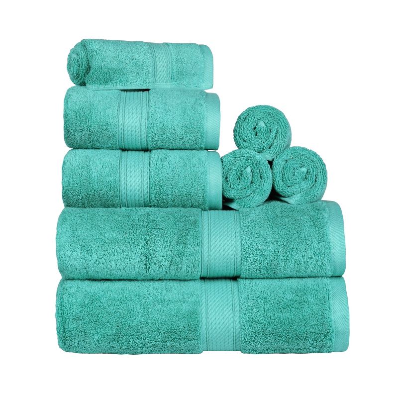 Luxury Premium Cotton 800 GSM Highly Absorbent 8 Piece Ultra-Plush Solid Towel Set by Blue Nile Mills , 1 of 12