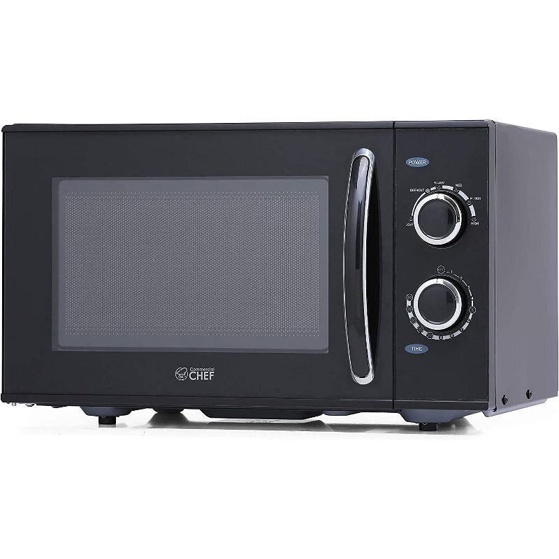 COMMERCIAL CHEF Countertop Microwave 0.9 Cu. Ft. 900W, Black, 3 of 7