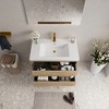 Whisen Pre-Assembled Floating Wall-Mounted Bathroom Vanity with Stone Resin Sink, U-Shaped Storage Drawers - 3 of 4