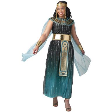 HalloweenCostumes.com 2X Women Adult Cleopatra Teal Costume, Blue/Black/Purple  : Target