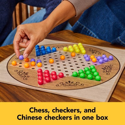 Детские игрушки Game Gallery Chess, Checkers and Chinese Checkers Board Game Set — фото 3