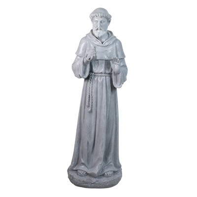 Northlight 28" St. Francis Holding a Bird Outdoor Garden Statue