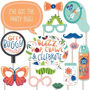 Big Dot of Happiness Buggin' Out - Bugs Birthday Party Photo Booth Props Kit - 20 Count - 1 of 4