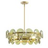 Martini 4 Light 25" Chandelier - CHA4064 - Green/Brass - Safavieh - 2 of 4