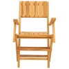 vidaXL Folding Garden Chair Set of 2 Teak Solid teak wood - 4 of 4