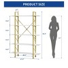 5 Tier Bookshelf Bookcase 5 Shelf Bookcase Industrial Rustic Vintage Open Storage Metal & Wood Bookshelf For Living Room Bedroom Home Office - 2 of 4
