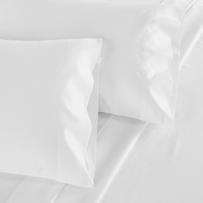 Bright White 500 Thread Count Cotton Standard/Queen Pillowcase Set