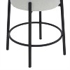 CIPACHO 24" Tall, Round Bar Stools, Set of 2 - Contemporary upholstered dining stools- Includes sturdy hardware support legs - 4 of 4