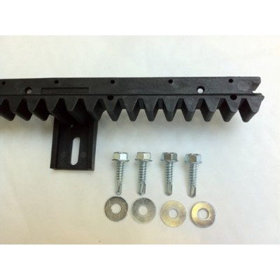 Black Nylon Gear Rack with Steel Insert for Sliding Gates