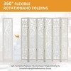 Spassway Rustic Folding Wood Room Divider Vintage Freestand Privacy Screen for Room Seperation Living Room Bedroom Office Room - 4 of 4