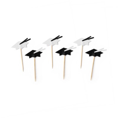 Grad Hat Cupcake Toppers by Bonjour Fete - 16ct